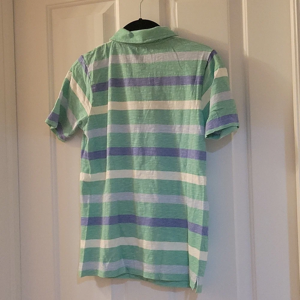 Osh kosh green striped polo 14